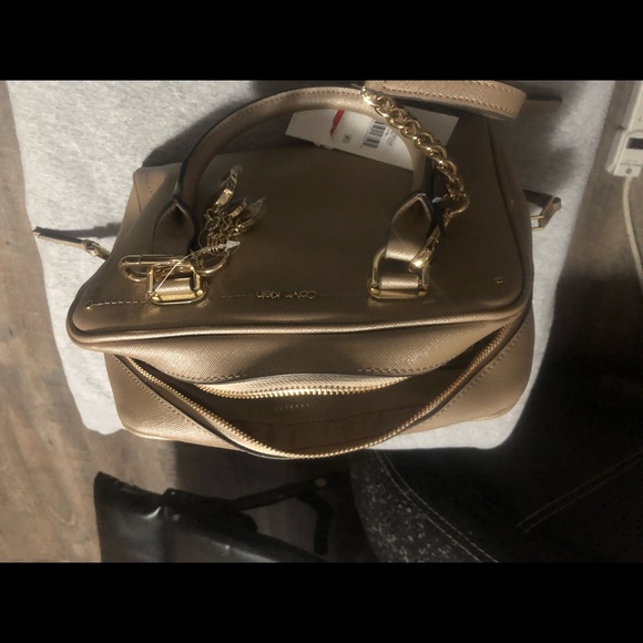 Calvin Klein | Marybelle Saffiano Leather Top Zip Satchel - Picture 6 of 6